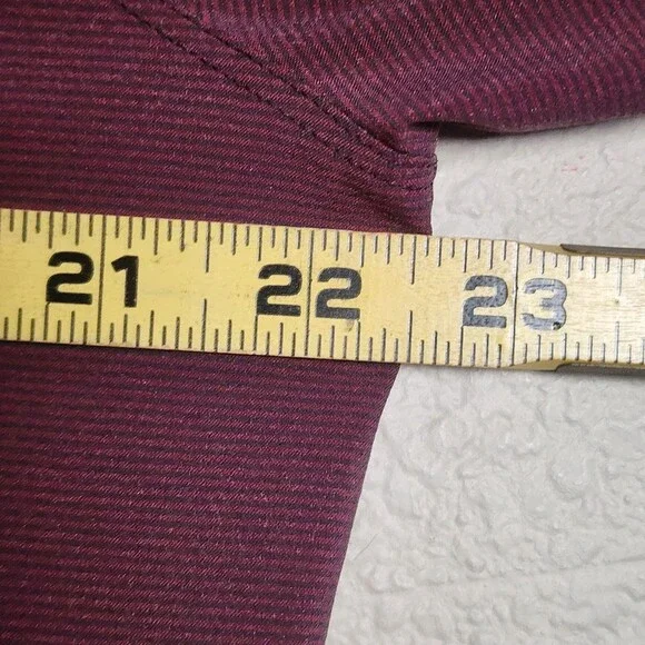 Lululemon Shirt Mens Large Purple Stripe Long Sleeve Button Up Stretch Casual - Picture 8 of 8